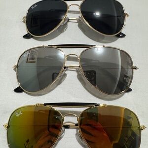 3x vintage Ray-Ban Sunglasses! Mirrored Aviator Frames *ESTATE SALE FIND!*Unisex